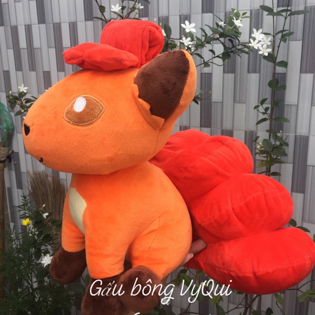 Gấu bông pokemon cáo 6 đuôi Vulpix lửa 35-43cm