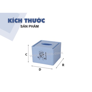 Hộp khăn giấy vuông, giấy rút nhựa Tý Liên