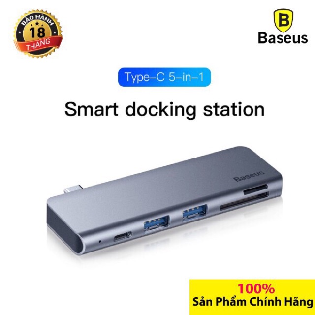 [Mã 1511ELSALE hoàn 7% đơn 300K] Bộ Hub chuyển đổi 5 trong 1 Baseus Harmonica Type C hàng chính hãng | BigBuy360 - bigbuy360.vn