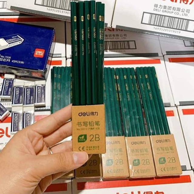 2 hộp Bút chì Deli 2B (20 chiếc)