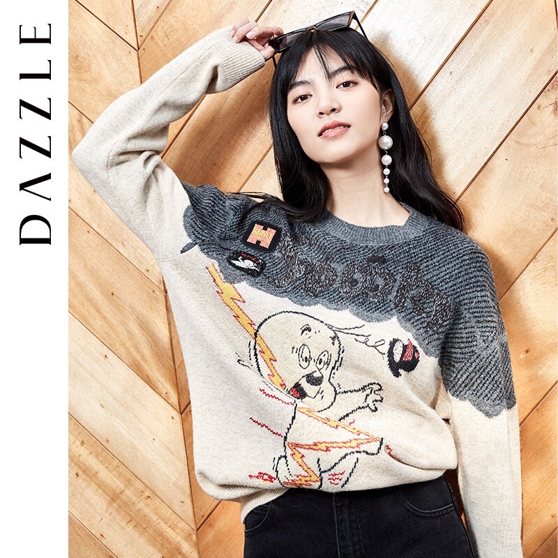 Áo len hoạ tiết Dazzle