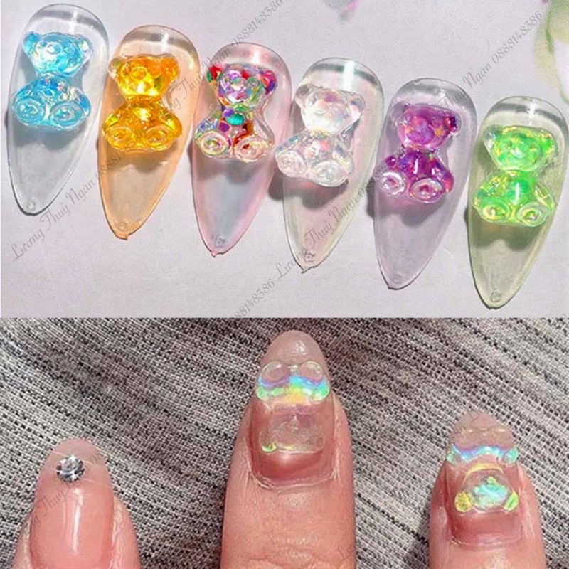 Charm Gấu Trong Suốt, Charm Gấu Thuỷ Tinh