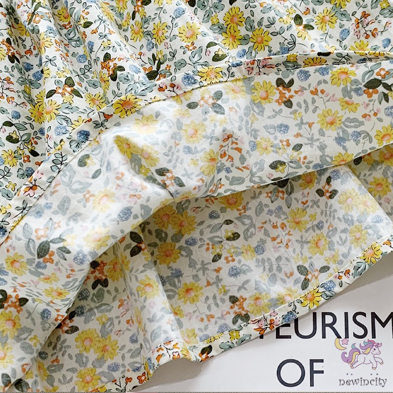 Đầm Cotton In Hoa Thời Trang Mùa Hè Cho Bé Gái