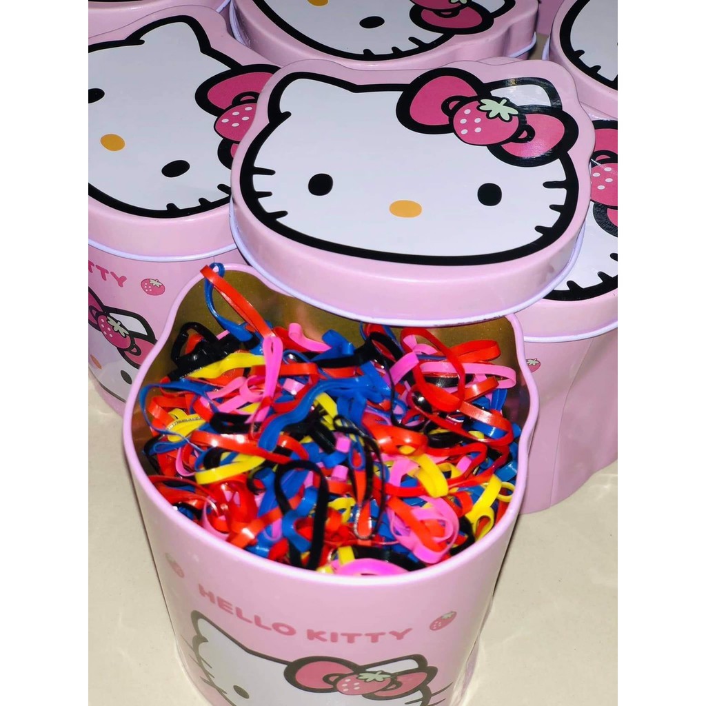 [HỘP 2000 DÂY] Dây Thun Cột Tóc Hello Kitty Siêu Xinh Cho Bé