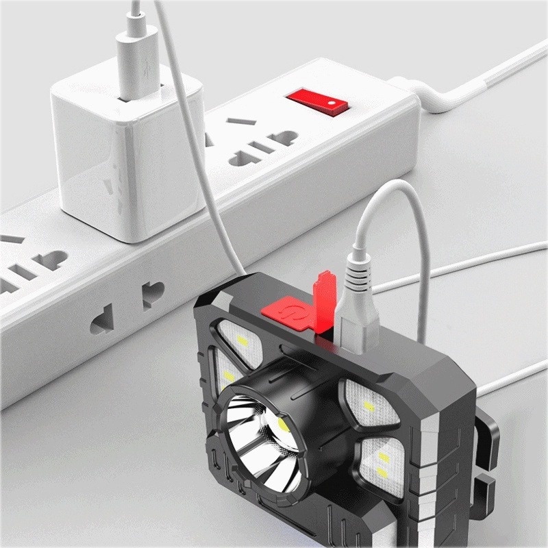 Đèn Pin Đeo Đầu Siêu Sáng Chống Thấm Nước Sạc USB Tiện Dụng