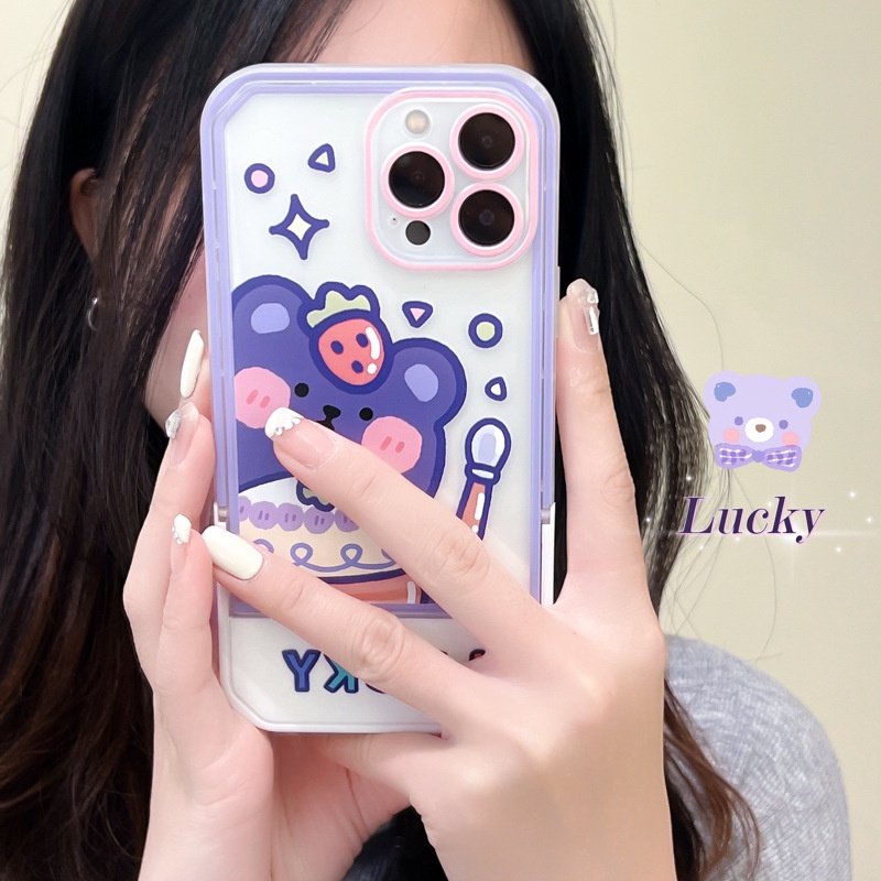 Ốp lưng iphone Ốp Điện Thoại Có Giá Đỡ Ẩn In Hình Hoạt Hình Cho iphone 13Pro 12Promax 11 xs 7 8 Dinuo case