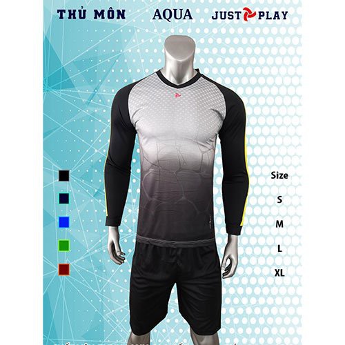 Quần Áo Thủ Môn Aqua Chính Hãng Just Play - Có Đệm Mút Giảm Chấn Thương, Vải Thun Lạnh Cao Cấp