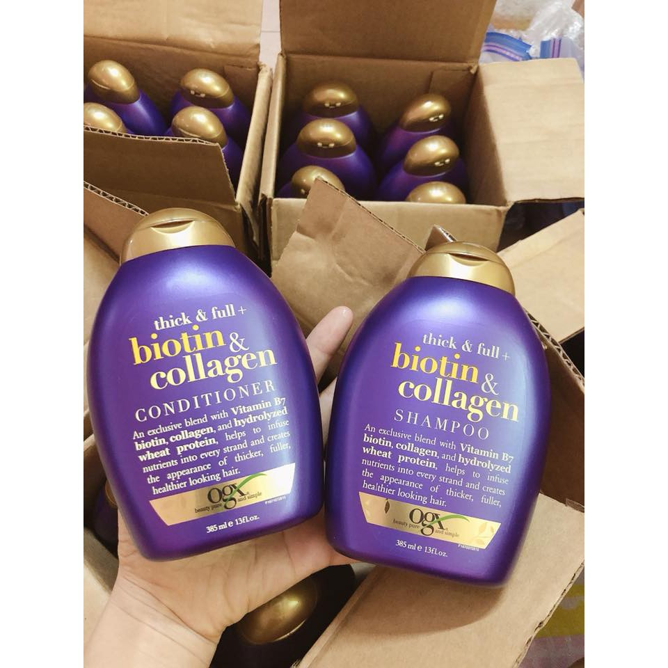 (Hàng Đức) Cặp dầu gội và xả Biotin