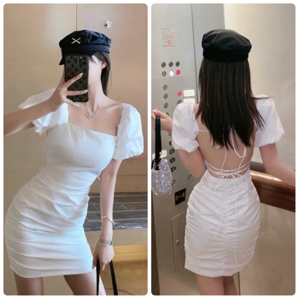 ĐẦM TRẮNG NHÚN ĐAN DÂY LƯNG