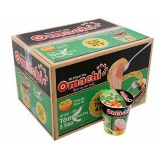 Thùng Mì Omachi tôm chua cay + xốt bò hầm + sườn hầm ngũ quả có cây thịt