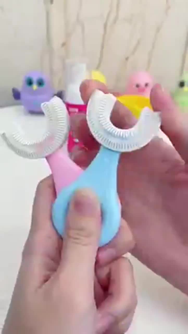 Bàn Chải Đánh Răng Cho Bé - Bàn Chải Đánh Răng Trẻ Em Hình Chữ U - Silicon Siêu Mềm Cho Bé Từ 1,5 Tuổi | BigBuy360 - bigbuy360.vn