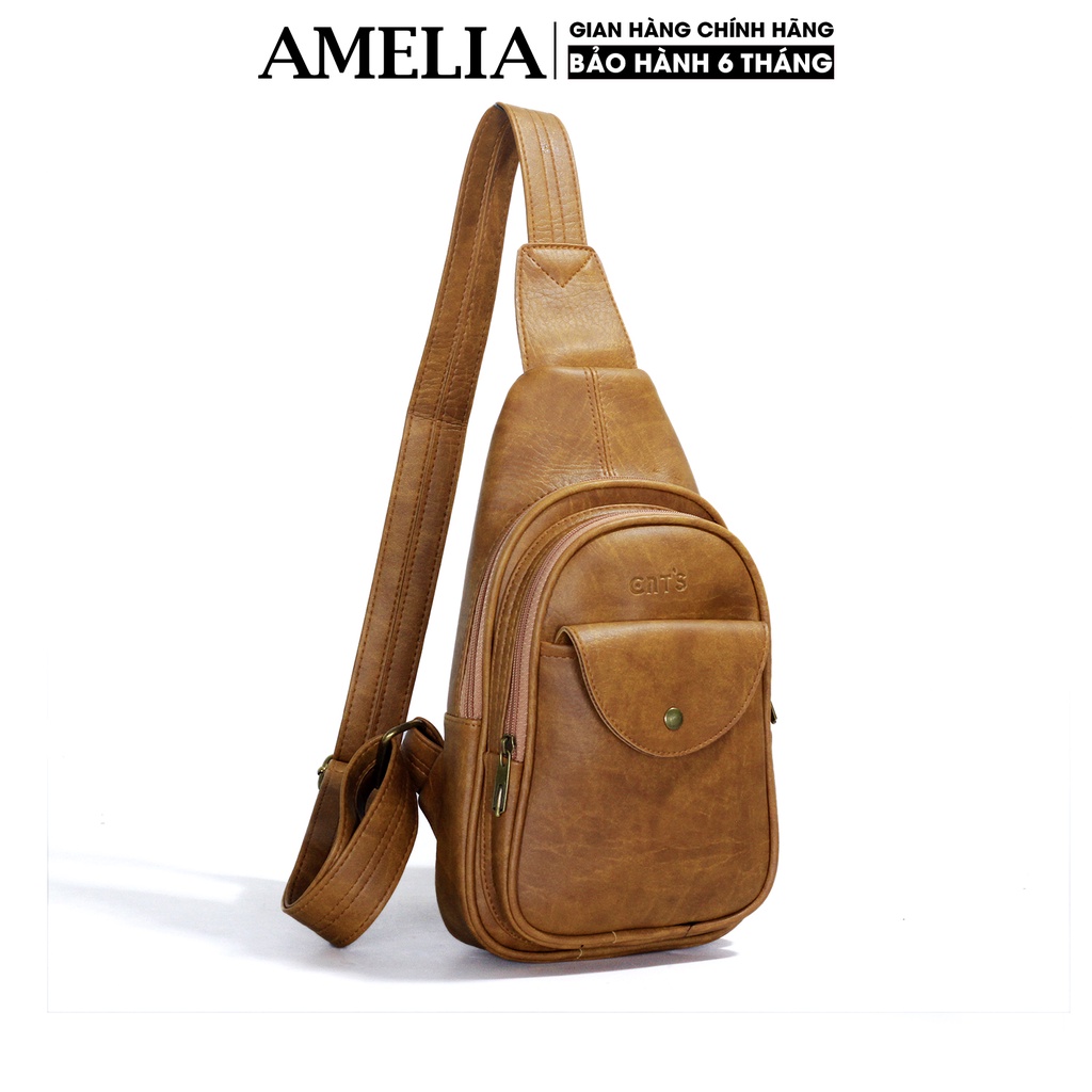 Túi đeo chéo nam túi bao tử da nhiều ngăn Chính Hãng, khóa đồng cao cấp MQ18 | BigBuy360 - bigbuy360.vn