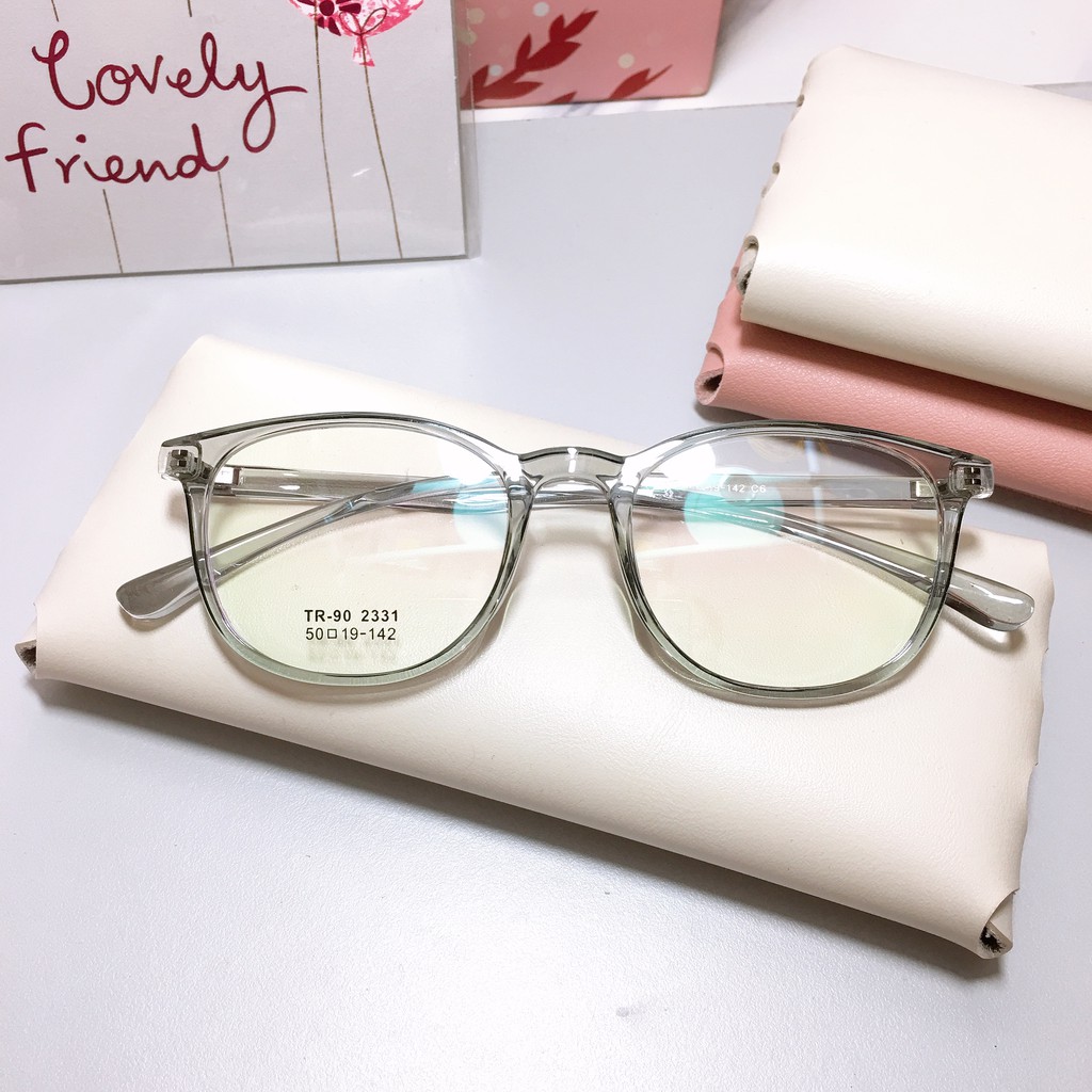 Gọng kính tròn bầu 19-142 nhận cắt cận viễn loạn