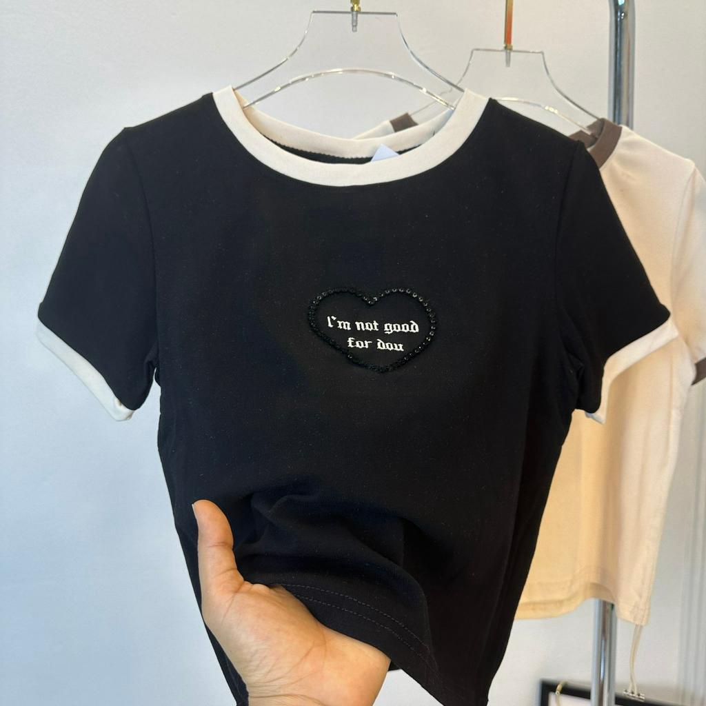 Áo thun nữ Babytee cộc tay, Áo thun nữ tay ngắn có dây rút 2 bên eo cổ tròn phong cách Hàn Quốc trẻ trung A2317409