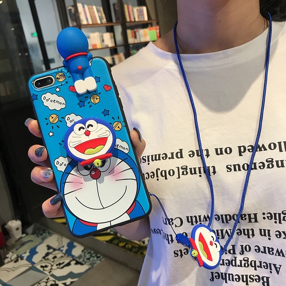 Ốp điện thoại nhựa mềm in hình Doraemon 3D cho Xiaomi Mi A1 A2 CC9 9E SE Redmi 7A 6A 5A 5 Plus 4A S2 Note 7 6 Pro