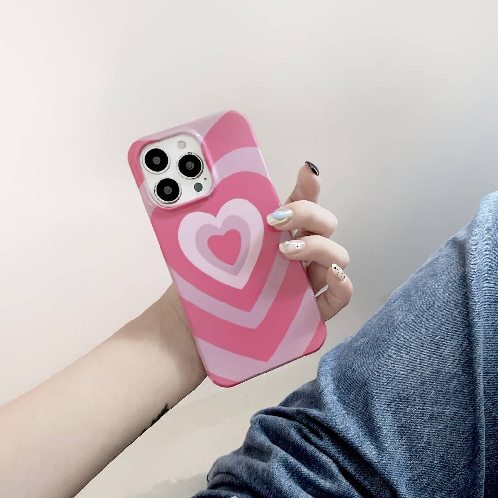 Ốp Điện Thoại Cứng Họa Tiết Trái Tim Cho iPhone X Xs Xr Xsmax 11 11Pro 11ProMax 12 12Pro 12ProMax 13 13Pro 13ProMax 14 14Pro 14Plus 14ProMax