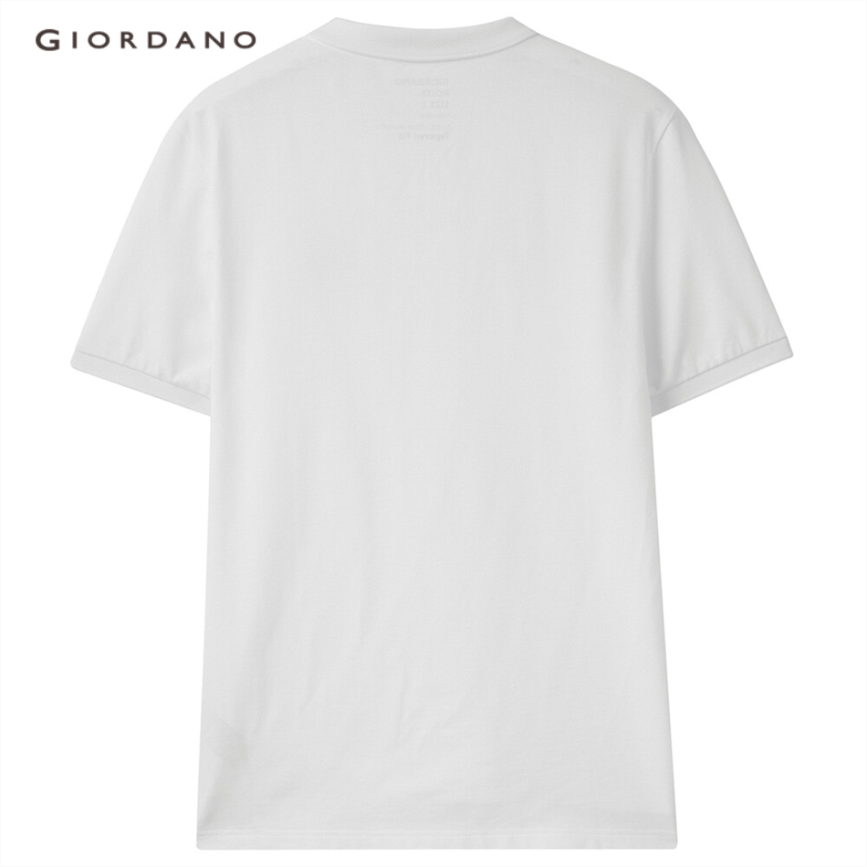 GIORDANO MEN Contrast stretchy short-sleeve polo shirt 01011396