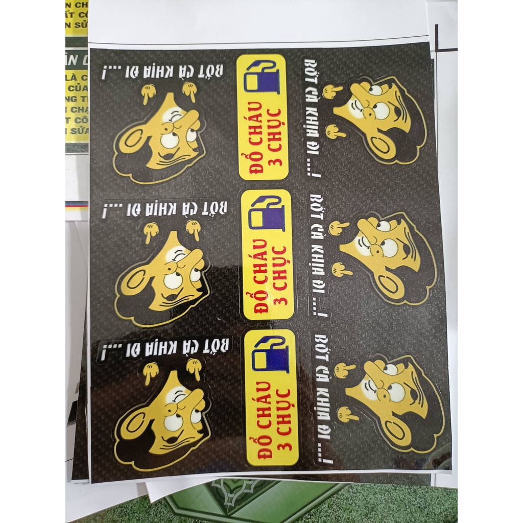 Tem tấm logo ticker kt 20x25cm