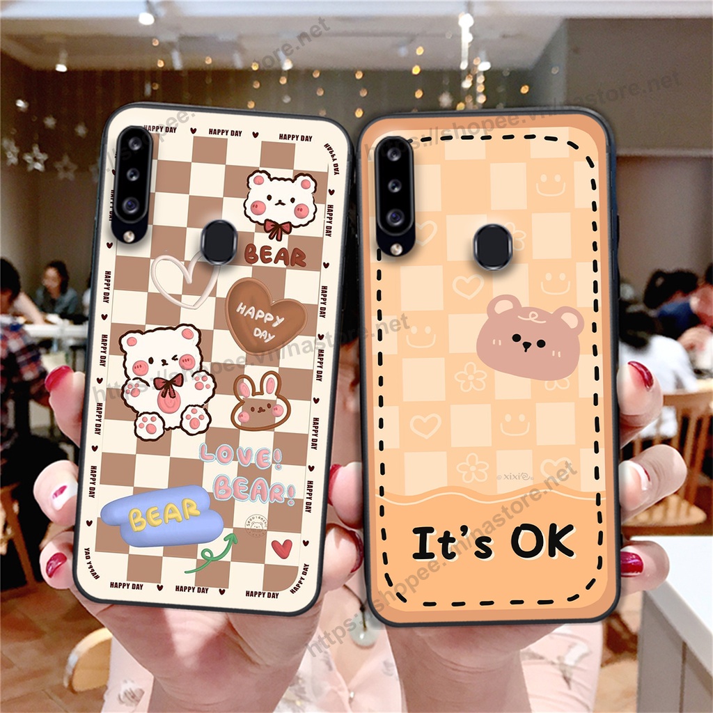 Ốp lưng Samsung A10s / A20s / A20 / A30 trái tim mặt cười, gấu cute thể thao cá tính