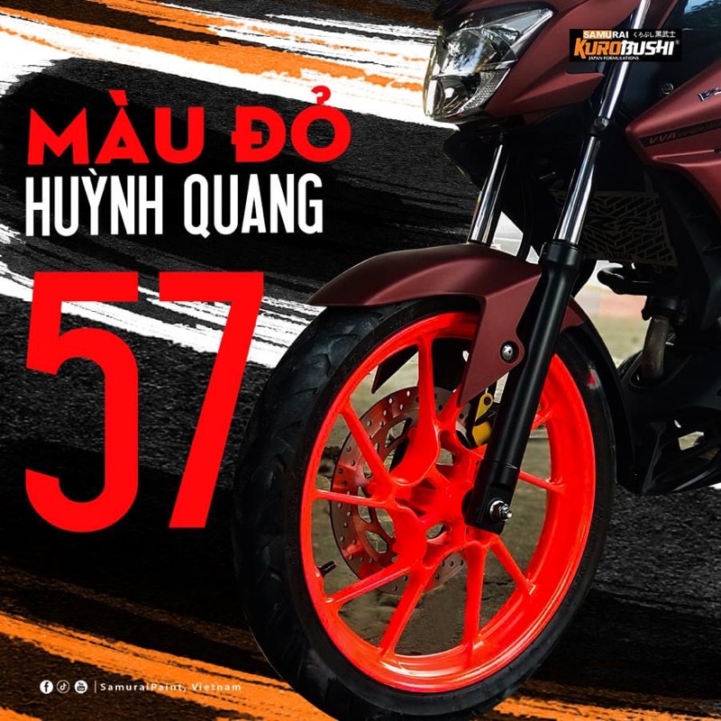 SƠN XỊT SAMURAI MÀU CAM XANH ĐỎ VÀNG HỒNG TRẮNG HUỲNH QUANG TỰ CHỌN