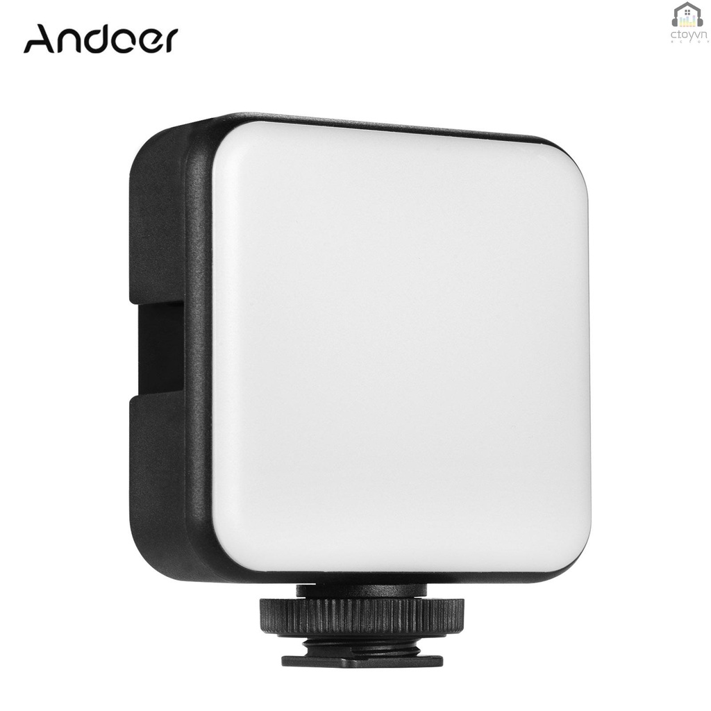 Đèn LED Andoer W36 Mini 5600K 4W Type-C Có 3 Giá Đỡ Có Thể Sạc Lại Được