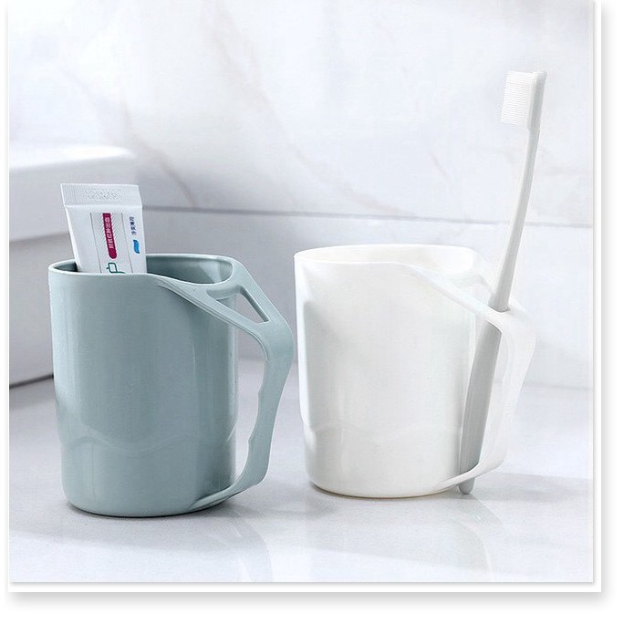💖GIÁ SỈ💖  Ly nhựa dùng để đánh răng có tay cầm và chỗ để bàn chải đánh răng thông minh, nhựa an toàn 9350