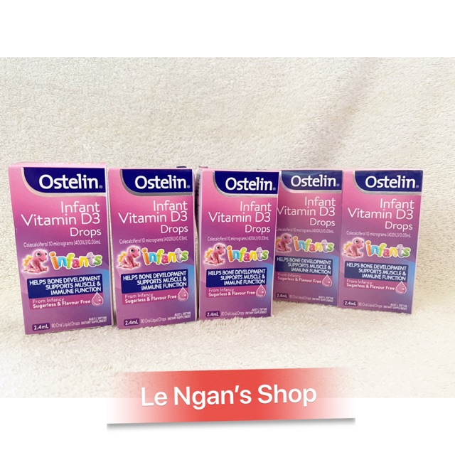 [HÀNG ÚC] Vitamin D3 Drop Ostelin Infants 2.4ml.