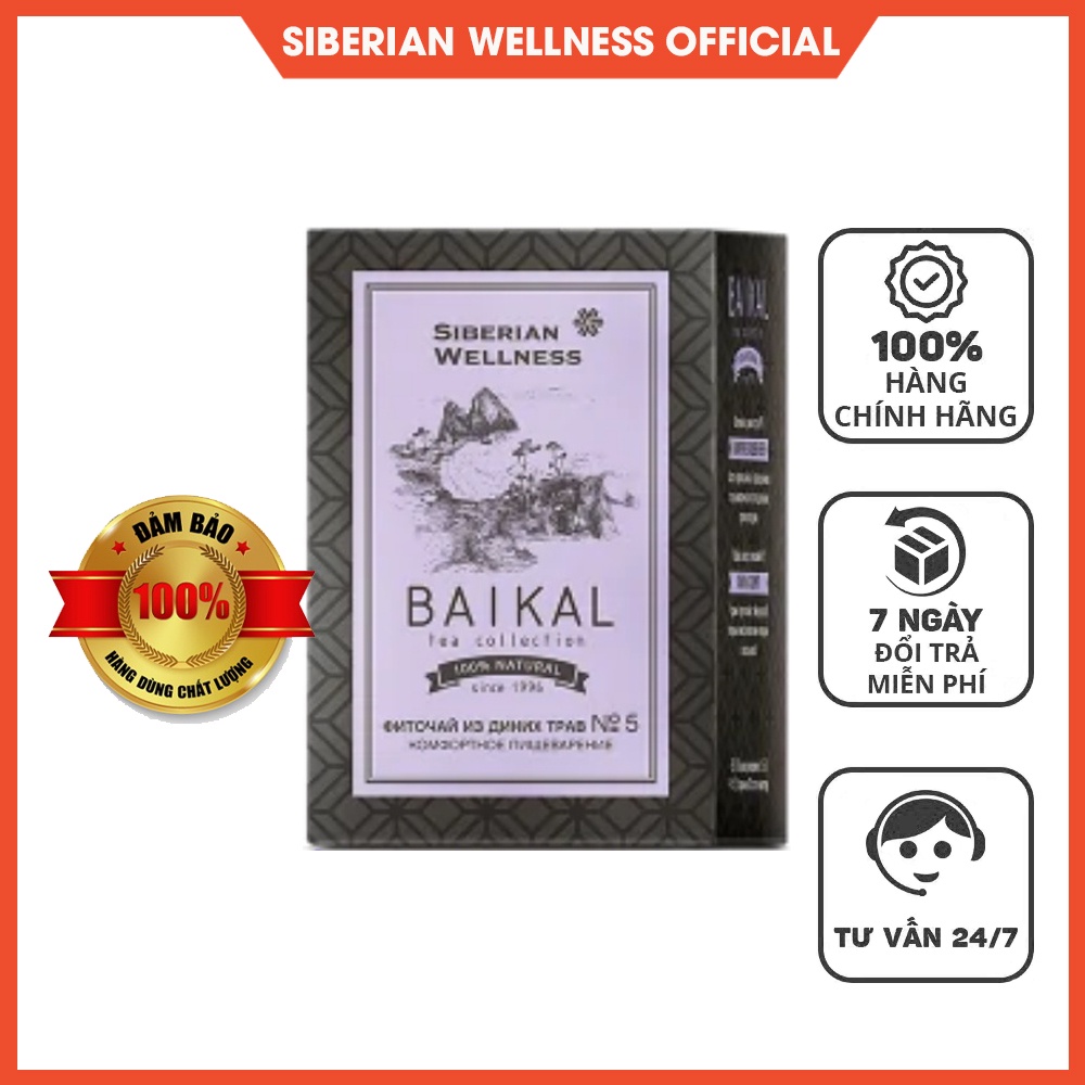 Trà tiêu hóa N5, thảo mộc Baikal Tea Collection Herbal Tea N5 - SIBERIAN WELLNESS - Hộp 30 túi