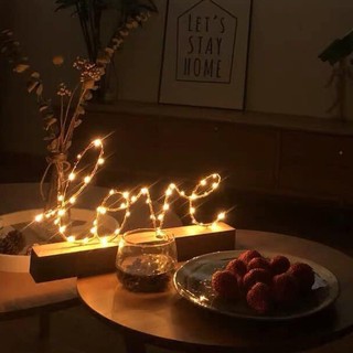 Đèn led dây chữ LOVE - HOME, đèn trang trí.