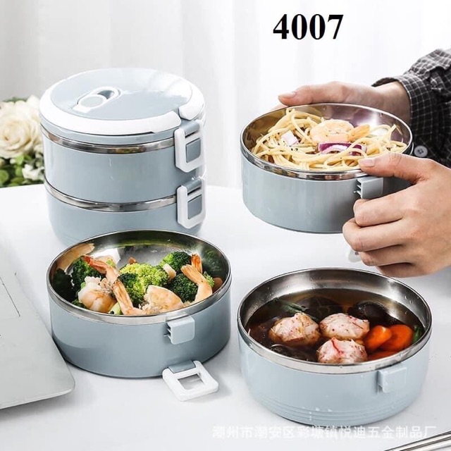 Hộp đựng thức ăn giữ nhiệt 4 tầng