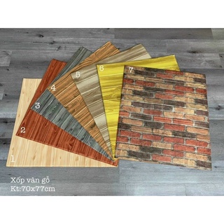 Xốp Dán Tường VÂN GỖ MẪU MỚI