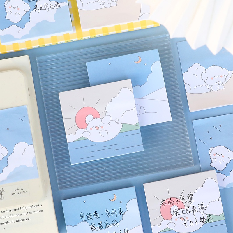 Set 80 giấy ghi chú họa tiết hoạt hình dễ thương