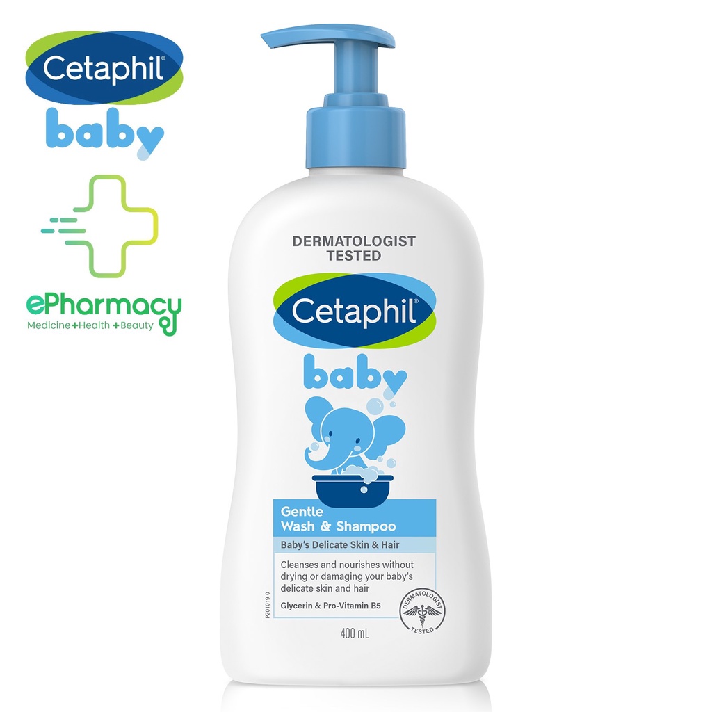 Cetaphil tắm gội 400ml - Sữa tắm gội 2 in 1 Cetaphil Baby Gentle Wash & Shampoo 400ml
