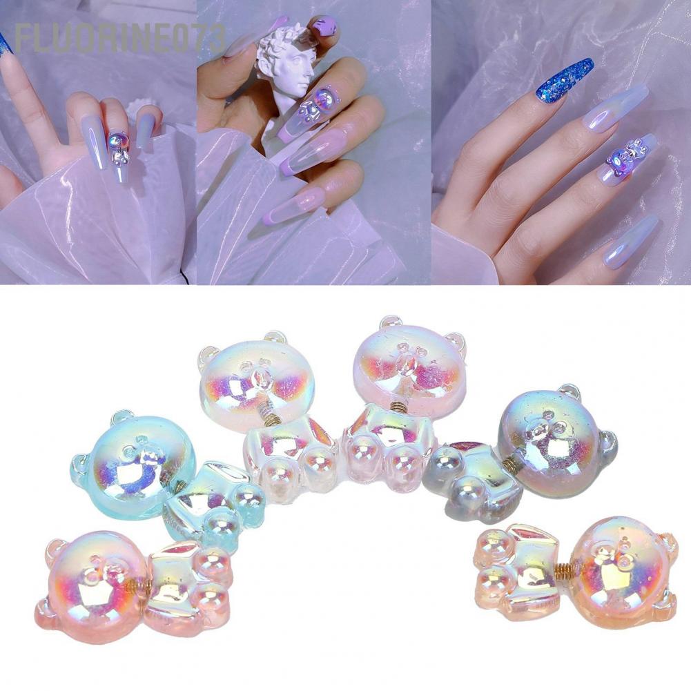 [Hàng mới về] 6 Phụ kiện món tay hình gấu dễ thương 3D DIY