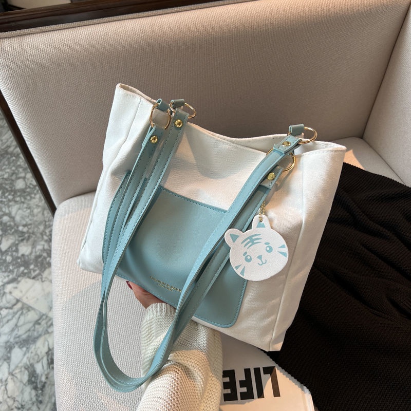 Túi Xách Canvas Sức Chứa Lớn Phong Cách Phương Tây Thời Trang 2022 Cho Nữ