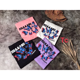áo thun nam nữ in bươm lưng Swe Tc