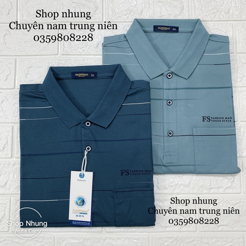 Áo thun cộc tay nam trung niên (trung tuổi) chất cực đẹp co giãn thoải mái siêu mát mùa hè