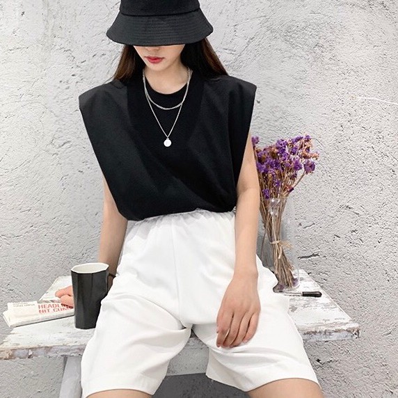 Áo Sát Nách Độn Vai Phong Cách