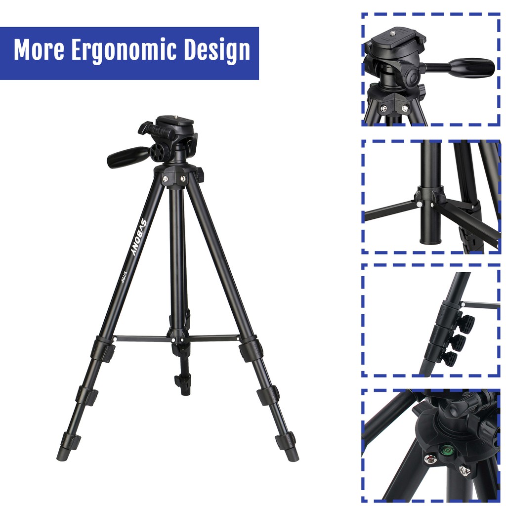 SVBONY SV101P Chân Máy Du Lịch Bằng Nhôm Di Động Cho Spotting Phạm Vi Máy Ảnh SLR Kỹ Thuật Số Với Tấm Phát Hành Nhanh