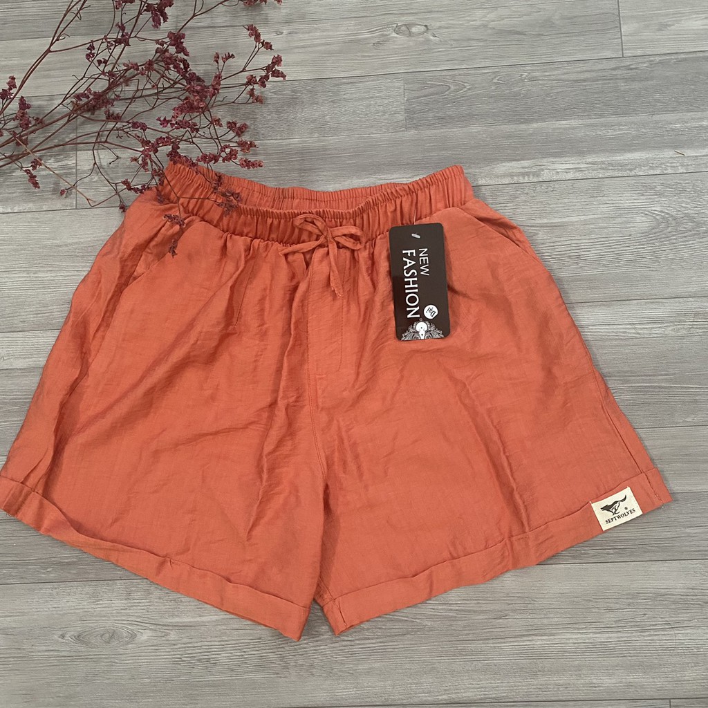 Quần short đùi nữ gập gấu chất lụa siêu mát thấm hút mồ hôi Free size