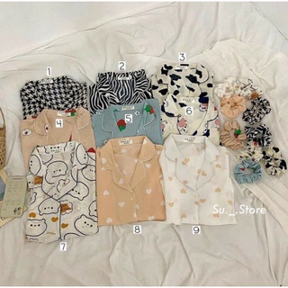 [Ảnh thật ] BỘ ĐỒ CỘC NỮ 🍒 BỘ PIJAMA NỮ CHẤT LỤA KATE THÁI