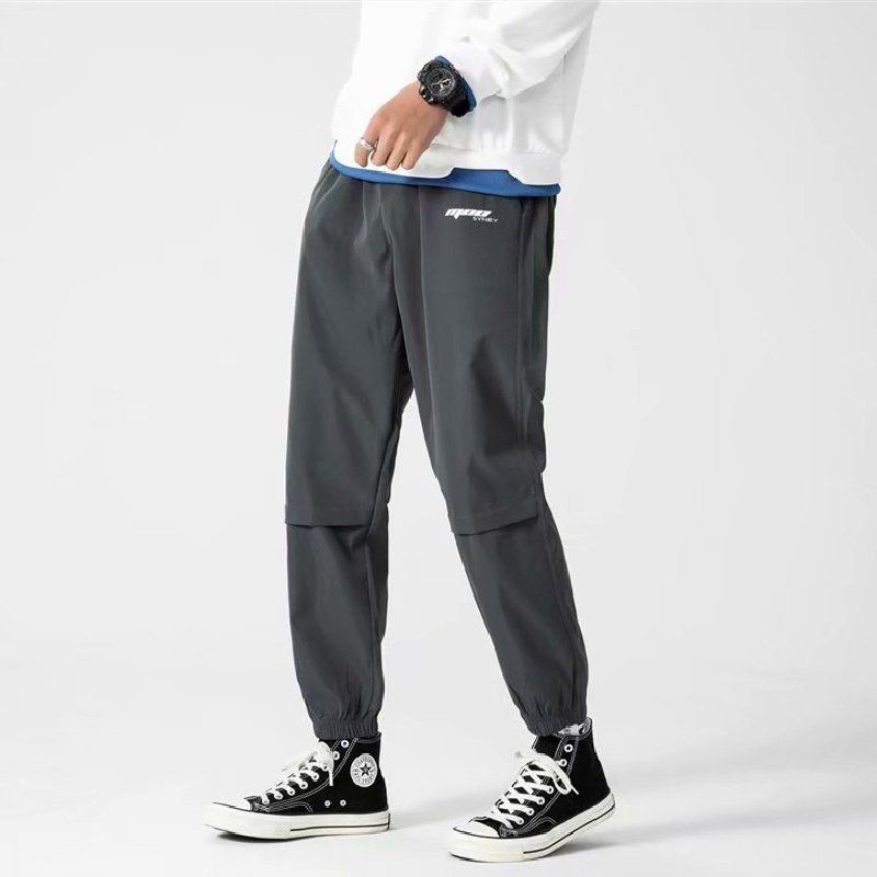 Quần dài thể thao dáng rộng in chữ phong cách hip hop Hàn Quốc chất lượng cao thời trang cho nam S-3XL