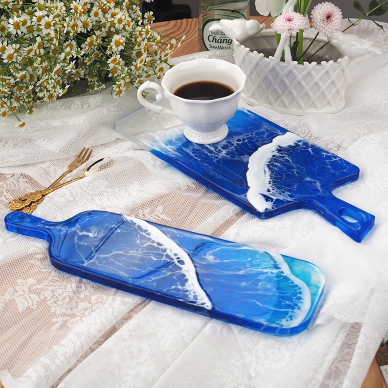 Khuôn Silicone Làm Khay Phục Vụ Hình Chữ Nhật Có Tay Cầm Tiện Dụng