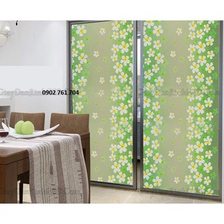 5m decal dán kiếng hoa lài xanh lá cây