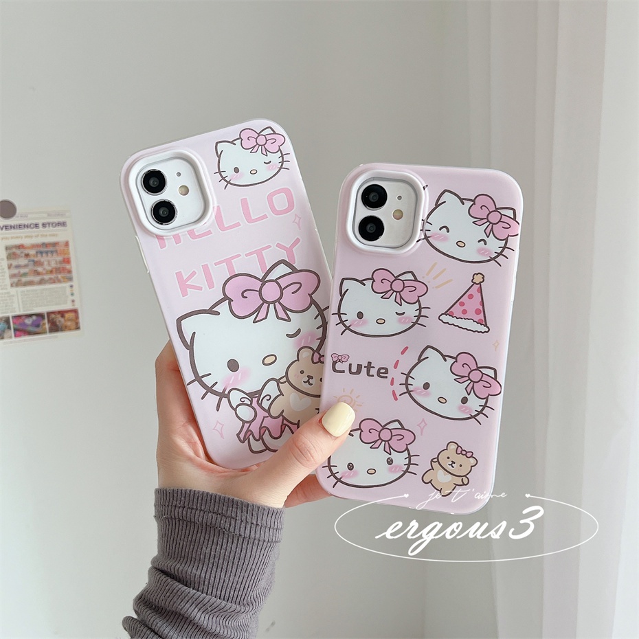 Ốp Điện Thoại In Hình Mèo Kitty Cho iPhone 13 12 11 Pro Max 8 7 Plus X XS Xr XS Max SE2020