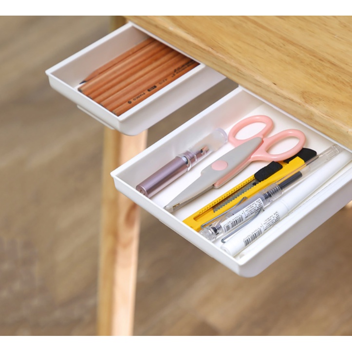Hộp đựng đồ đa năng dạng ngăn kéo dán dưới bàn tiện dụng