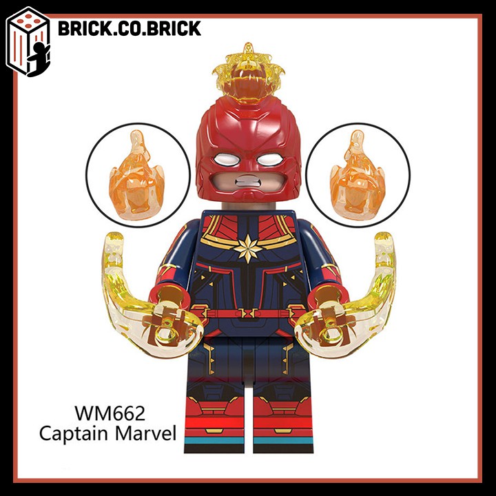 Minifigure Nhân Vật Siêu Anh Hùng Endgame- Đồ chơi Lắp Ráp Mini Super Hero- Iron Man, Thor, Captain hãng Marvels -WM6056