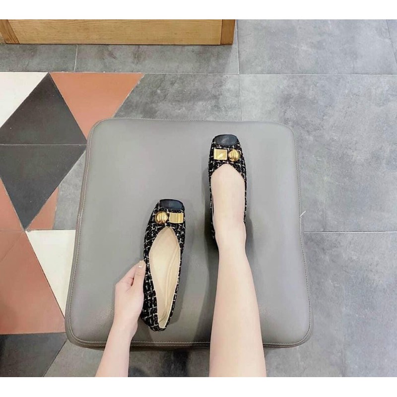 GIÀY BÚP BÊ KIM TUYẾN VÁ MŨI DA XINH XẮN | BigBuy360 - bigbuy360.vn