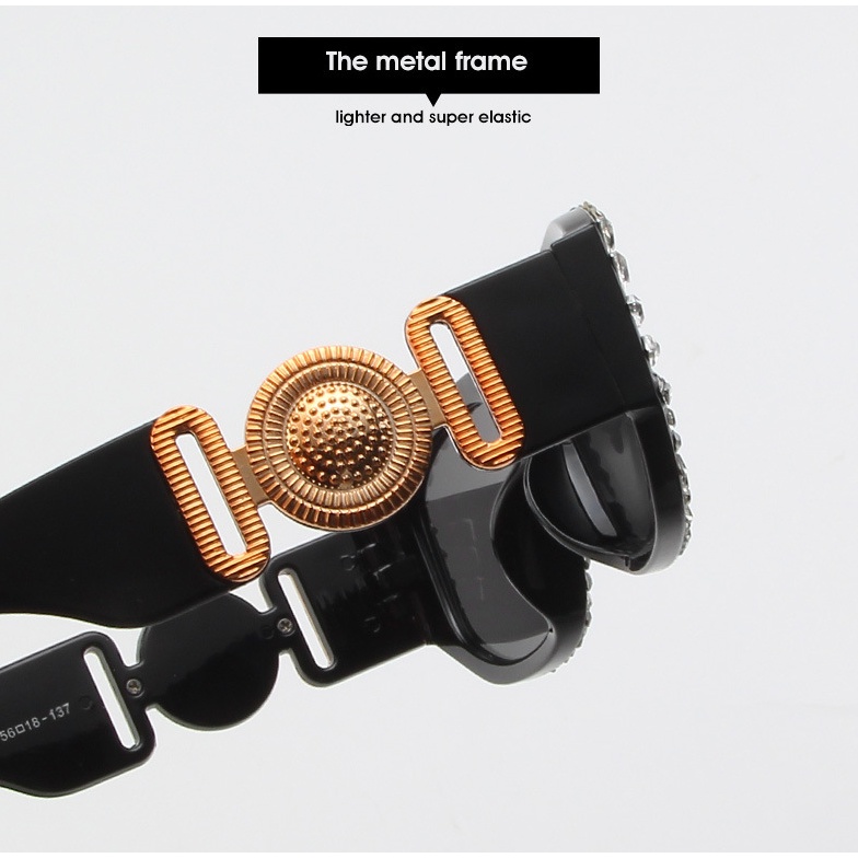 (KIQI-FASHION) COD Kính Mát Gọng Oval Nhỏ Chống Tia Uv400 Phong Cách Châu Âu Thời Trang Sang Trọng Cho Nữ