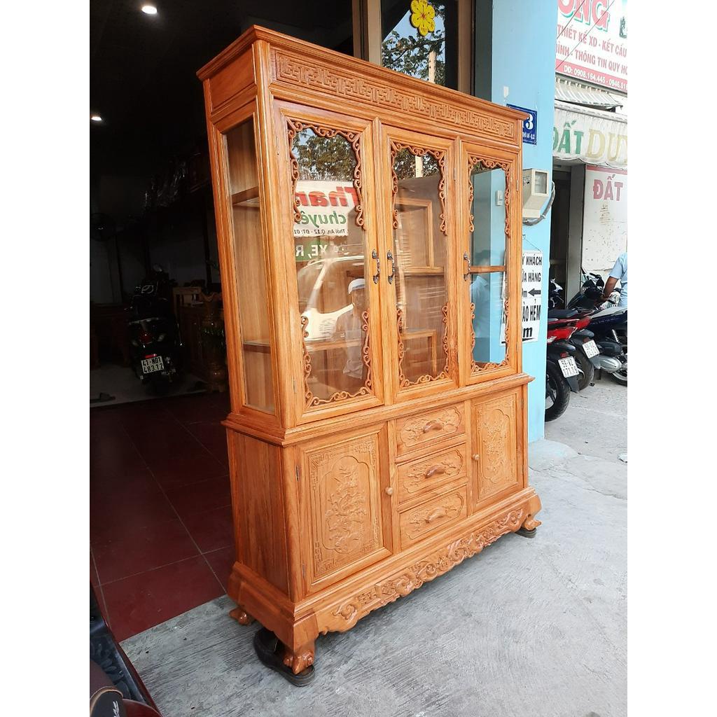 Tủ rượu gỗ gõ đỏ 1,4m